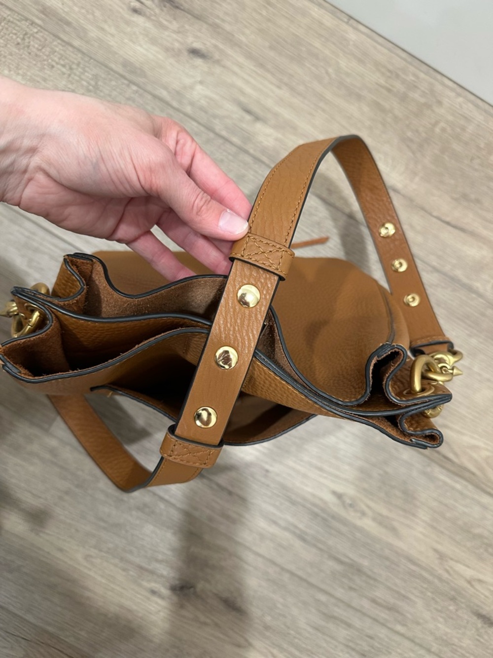 Rebecca Minkoff Darren Shoulder Bag Caramello VGUC tan leather crossbody purse - Picture 12 of 12